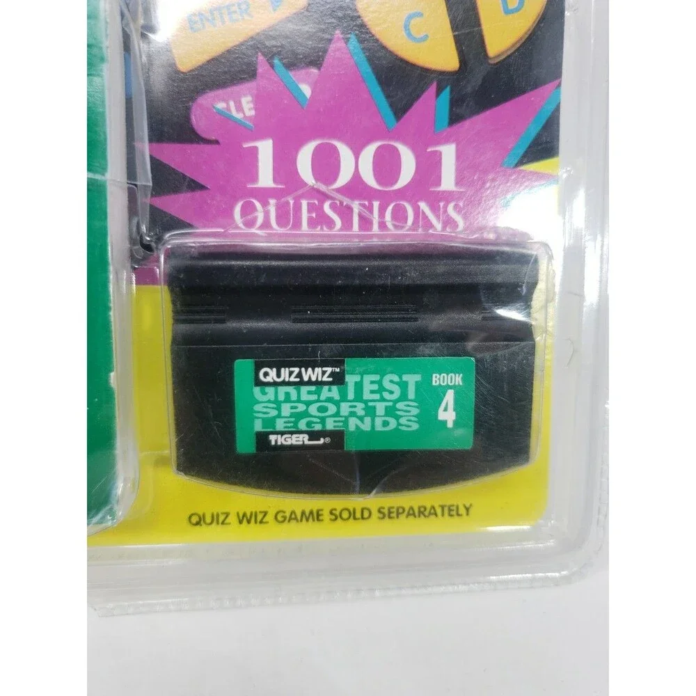 VTG Tiger Quiz Wiz 1001 Questions Greatest Sports Legends Cartridge & Book 4